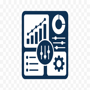 Icono de cuadros de control financiero operativo